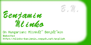 benjamin mlinko business card